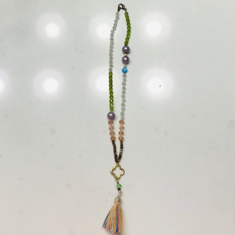 Kids Colorful Necklace With Tassel